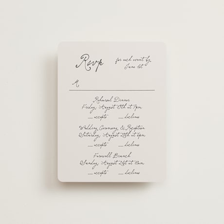 Multi-Event RSVP Cards