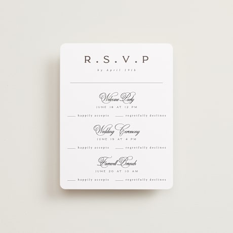 Multi-Event RSVP Cards