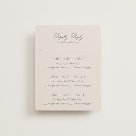 Multi-Event RSVP Cards