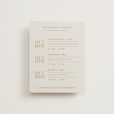 Multi-Event RSVP Cards