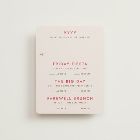 Multi-Event RSVP Cards