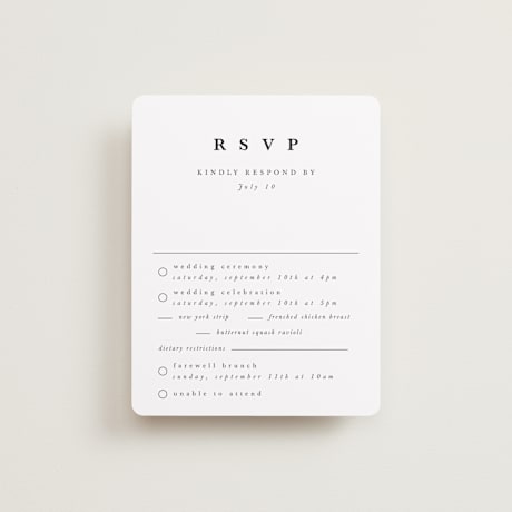 Multi-Event RSVP Cards