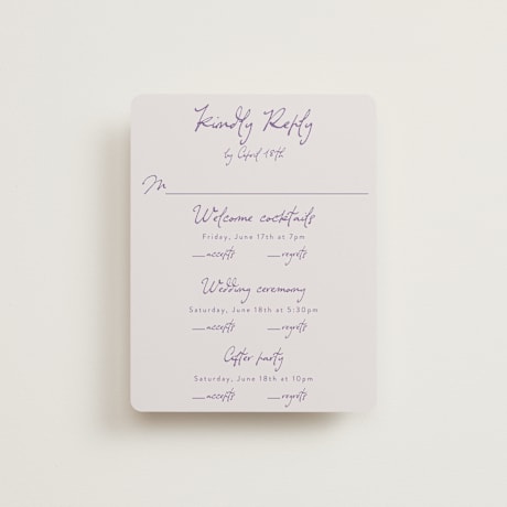 Multi-Event RSVP Cards