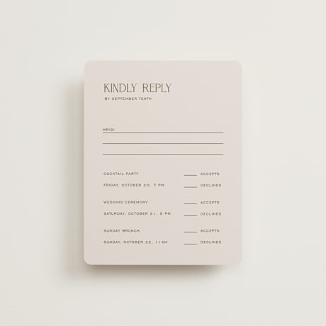 Multi-Event RSVP Cards