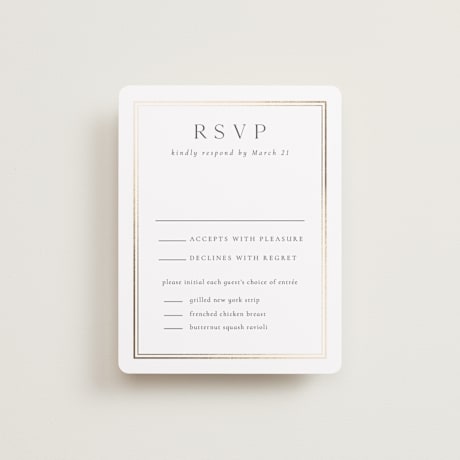 Foil-Pressed RSVP Cards