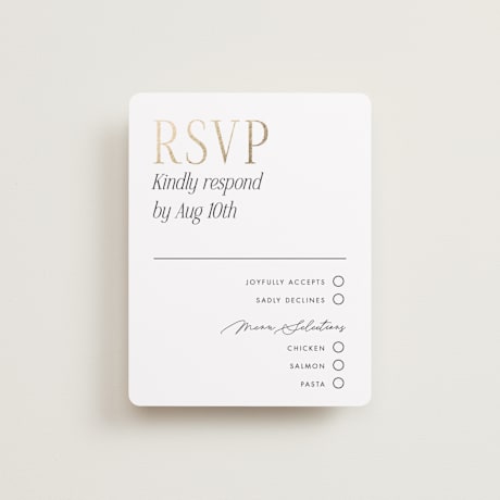 Foil-Pressed RSVP Cards