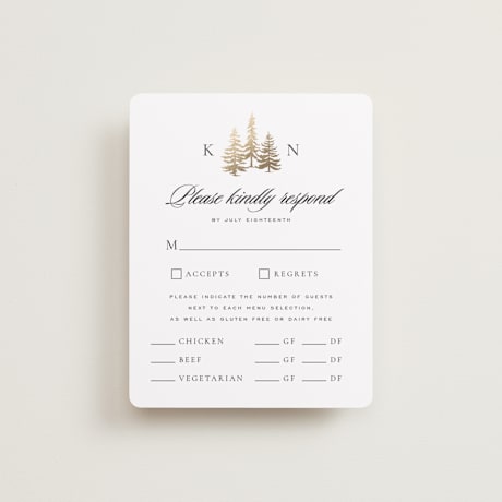 Foil-Pressed RSVP Cards