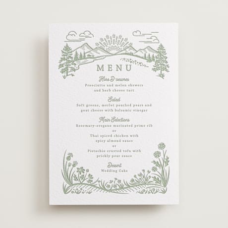 Letterpress Menu