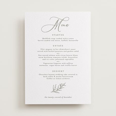 Letterpress Menu