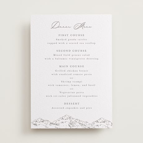 Letterpress Menu