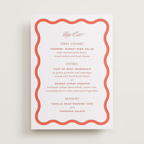 Letterpress Menu