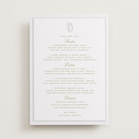 Letterpress Menu