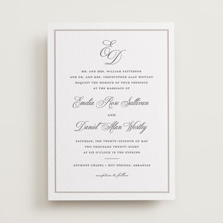 Letterpress Wedding Invitations