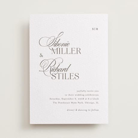 Letterpress Wedding Invitations