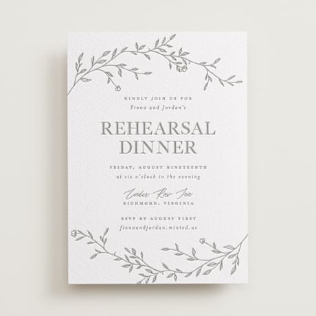 Letterpress Rehearsal Dinner Invitations