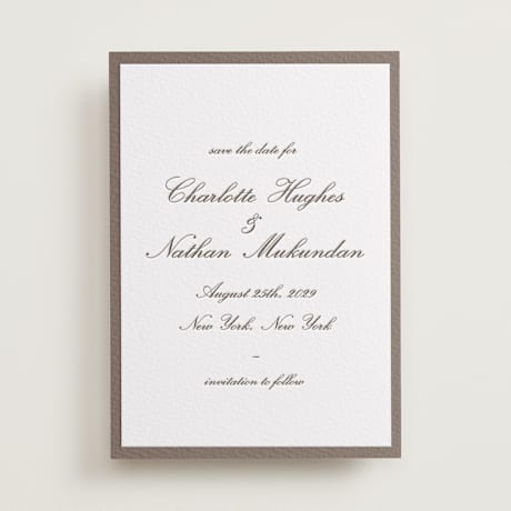 Letterpress Save the Date Cards