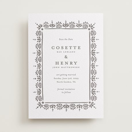 Letterpress Save the Date Cards