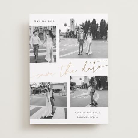 Foil-Pressed Save the Date Cards