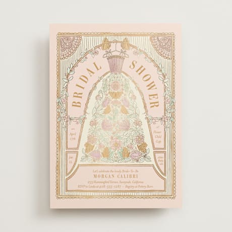 Foil-Pressed Bridal Shower Invitations