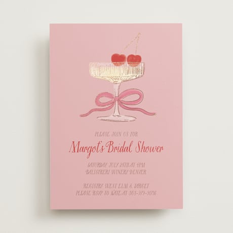 Foil-Pressed Bridal Shower Invitations