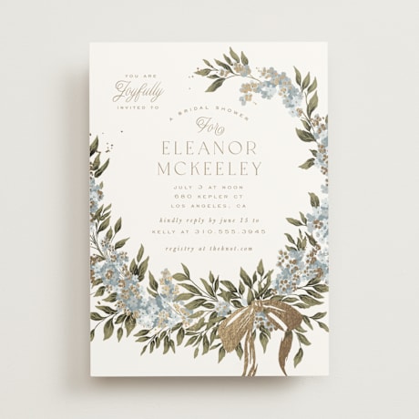 Foil-Pressed Bridal Shower Invitations