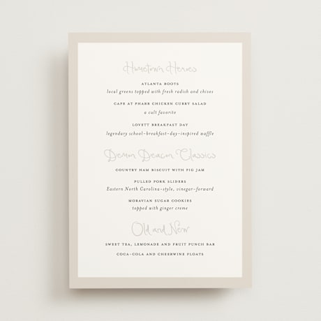 Graduation Menu Signs