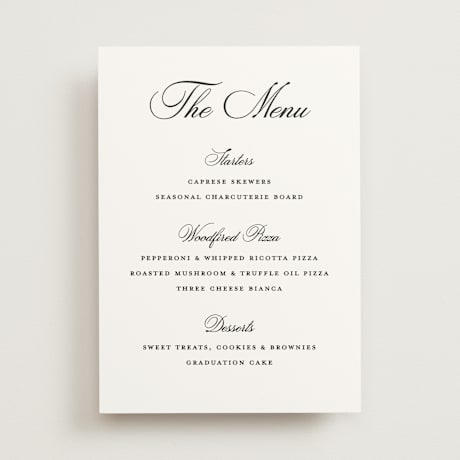 Graduation Menu Signs