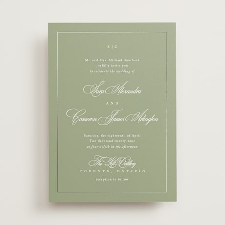 Foil-Pressed Wedding Invitations
