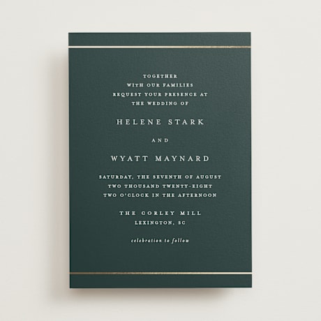 Foil-Pressed Wedding Invitations