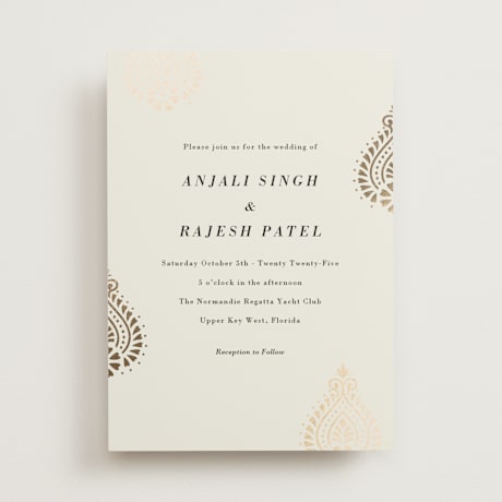 Foil-Pressed Wedding Invitations