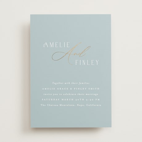 Foil-Pressed Wedding Invitations