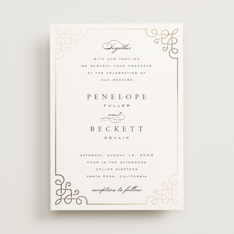 Foil-Pressed Wedding Invitations