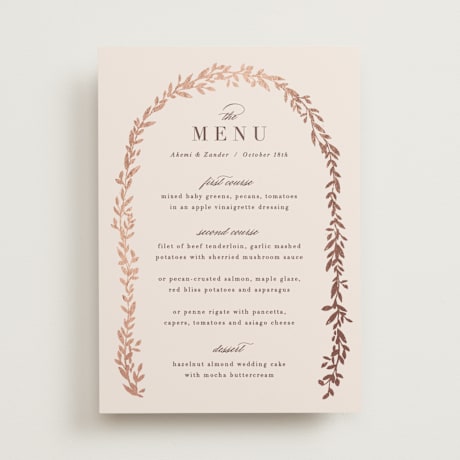 Foil-Pressed Menus
