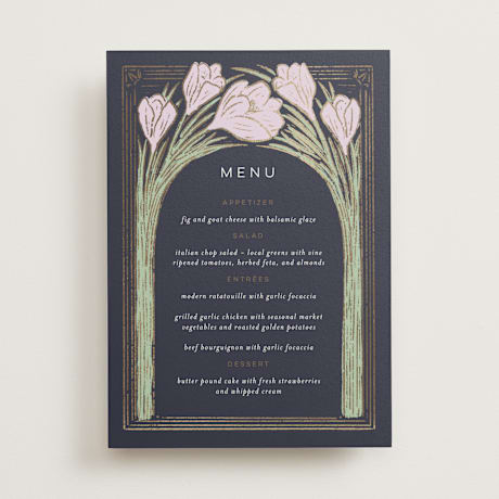 Foil-Pressed Menus