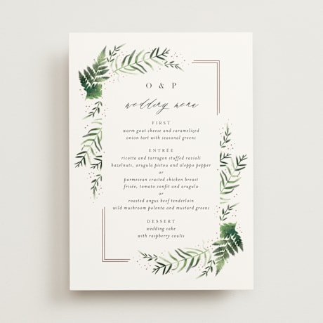 Foil-Pressed Menus