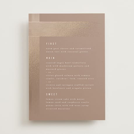Foil-Pressed Menus
