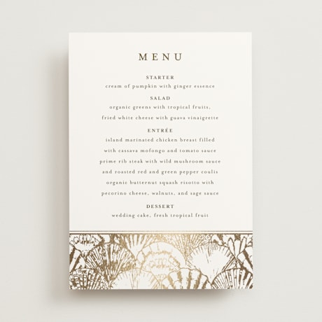 Foil-Pressed Menus