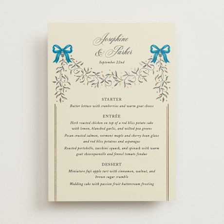 Foil-Pressed Menus
