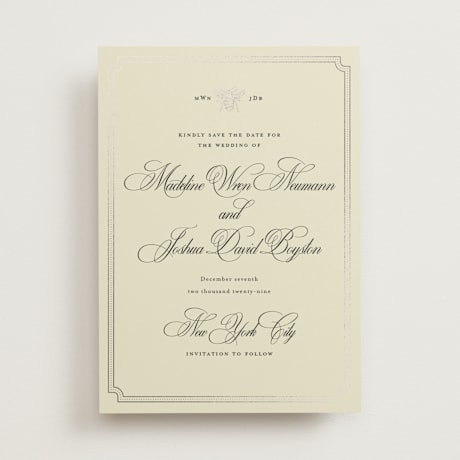 Foil-Pressed Save the Date Cards