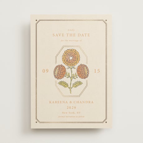 Foil-Pressed Save the Date Cards