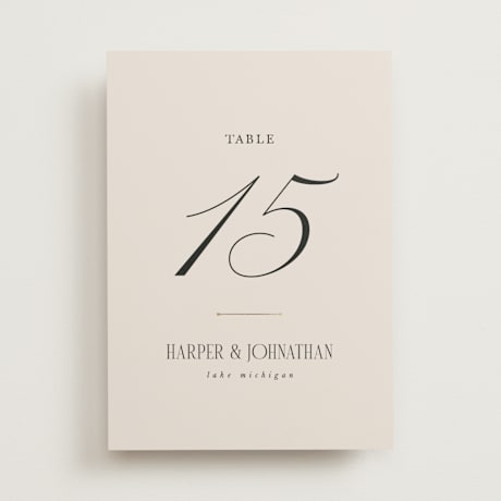 Foil-pressed Table Numbers
