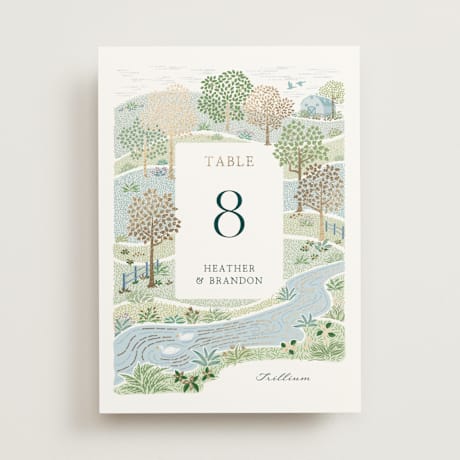 Foil-pressed Table Numbers