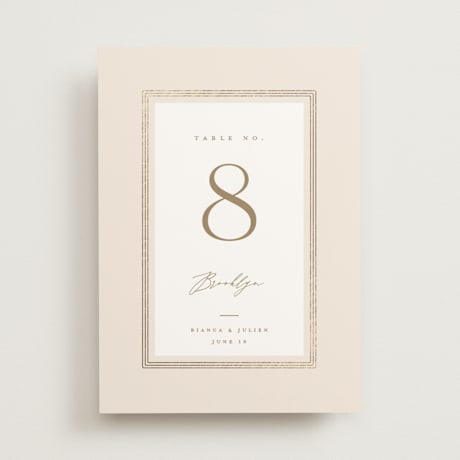Foil-pressed Table Numbers