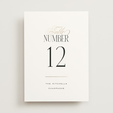Table Numbers