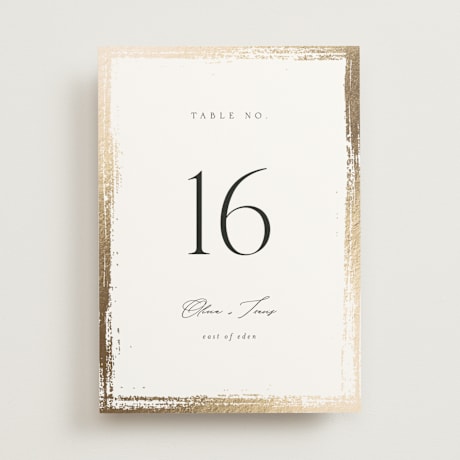 Foil-pressed Table Numbers
