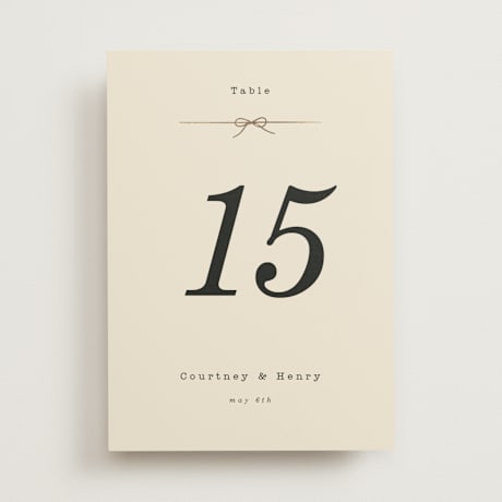 Foil-pressed Table Numbers