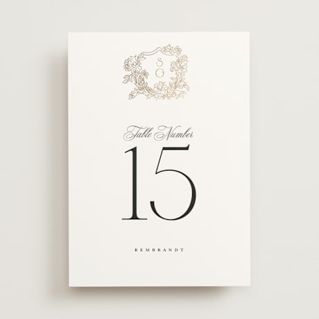 Table Numbers