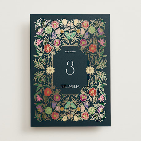 Foil-pressed Table Numbers