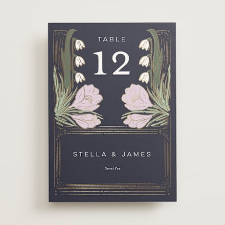 Foil-pressed Table Numbers