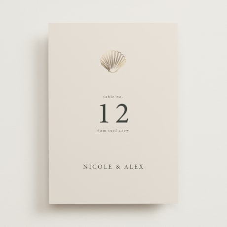 Foil-pressed Table Numbers